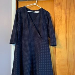 Navy blue jersey dress